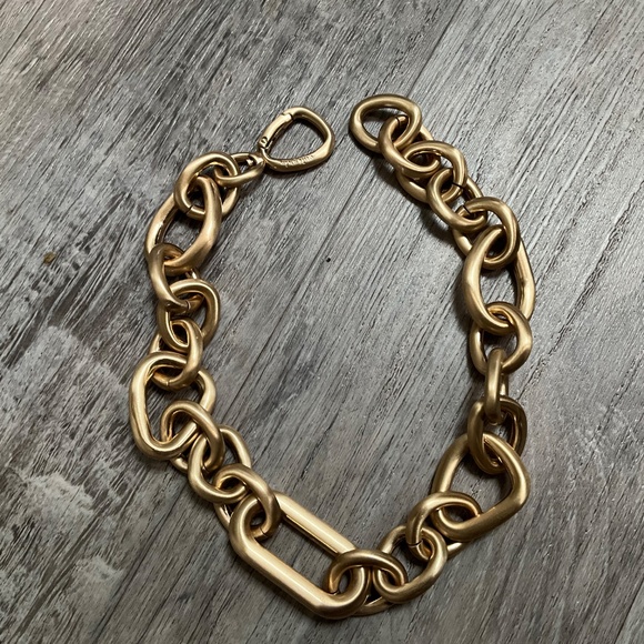 Cult Gaia solid brass chunky necklace 19 inches in length with matte finish - Picture 2 of 3